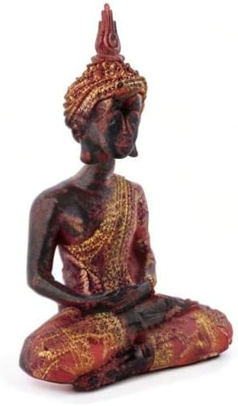 pajoma décoratif Bouddha, méditant, sculpture avec manteau rouge/doré Statuettes et sculptures Naty Shop