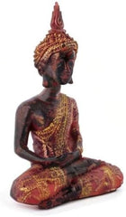 pajoma décoratif Bouddha, méditant, sculpture avec manteau rouge/doré Statuettes et sculptures Naty Shop