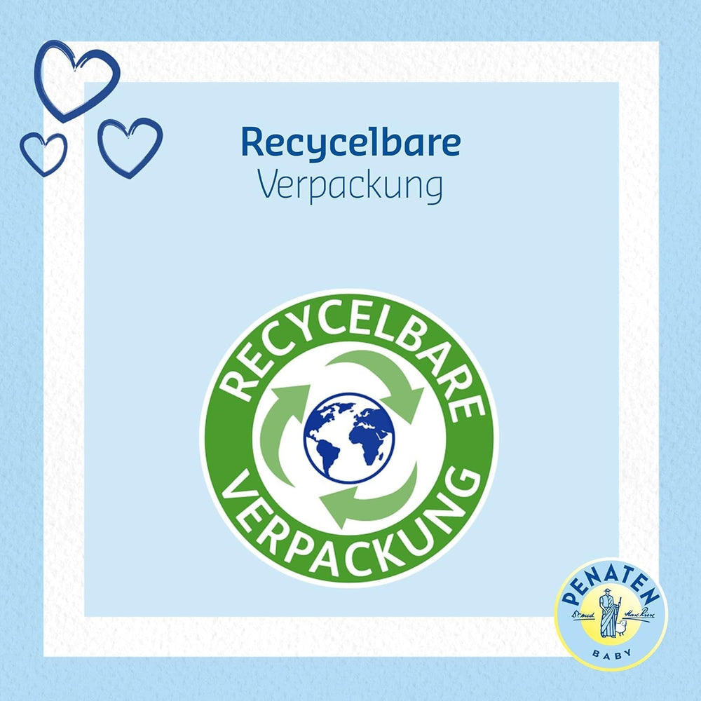 PENATEN baie și șampon (400 ml), baie și șampon blând pentru bebeluși formulat fără parabeni și coloranți, gel de duș și șampon pentru păr special dezvoltat pentru nou-născuți pentru pielea delicată a bebelușului Copii - Baie si Skincare Naty Shop