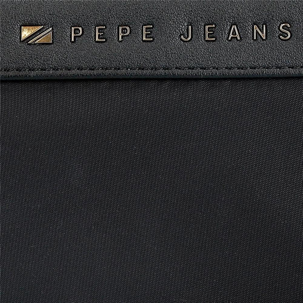 Pepe jeans Joumma Bags Morgan sac à dos décontracté, sacs de voyage, beige et noir, simili cuir pour femme, noir, taille unique, porte-monnaie Portefeuille Femme Naty Shop