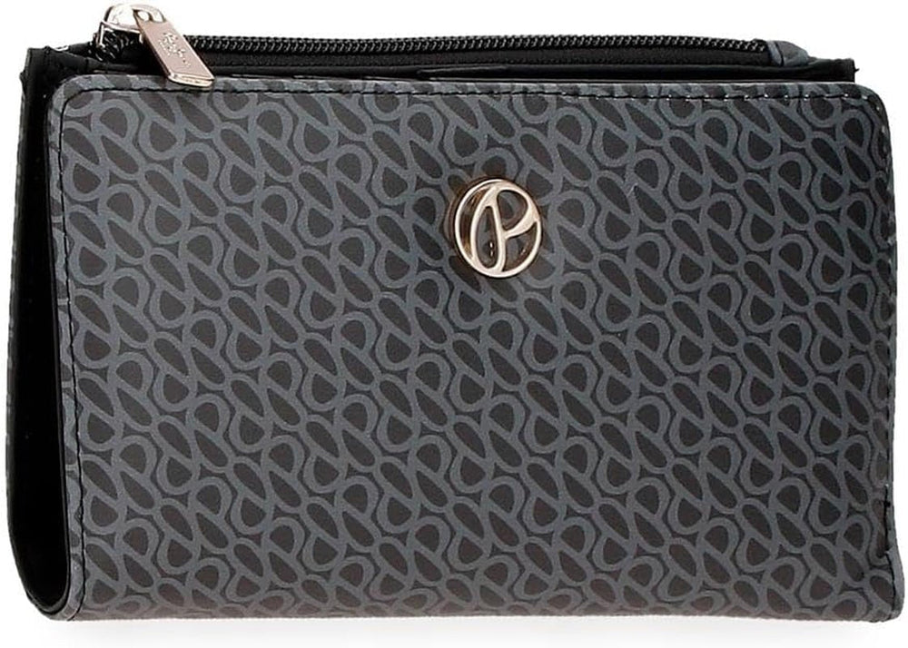 Pepe Jeans Megan Trousse de Toilette Noir 17x9x2 cm Simili Cuir, Noir, Taille Unique, Trousse de Toilette Portefeuille Femme Naty Shop Étui Noir