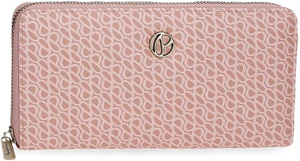 Pepe Jeans Megan Trousse de Toilette Noir 17x9x2 cm Simili Cuir, Noir, Taille Unique, Trousse de Toilette Portefeuille Femme Naty Shop Pink Megan Wallet