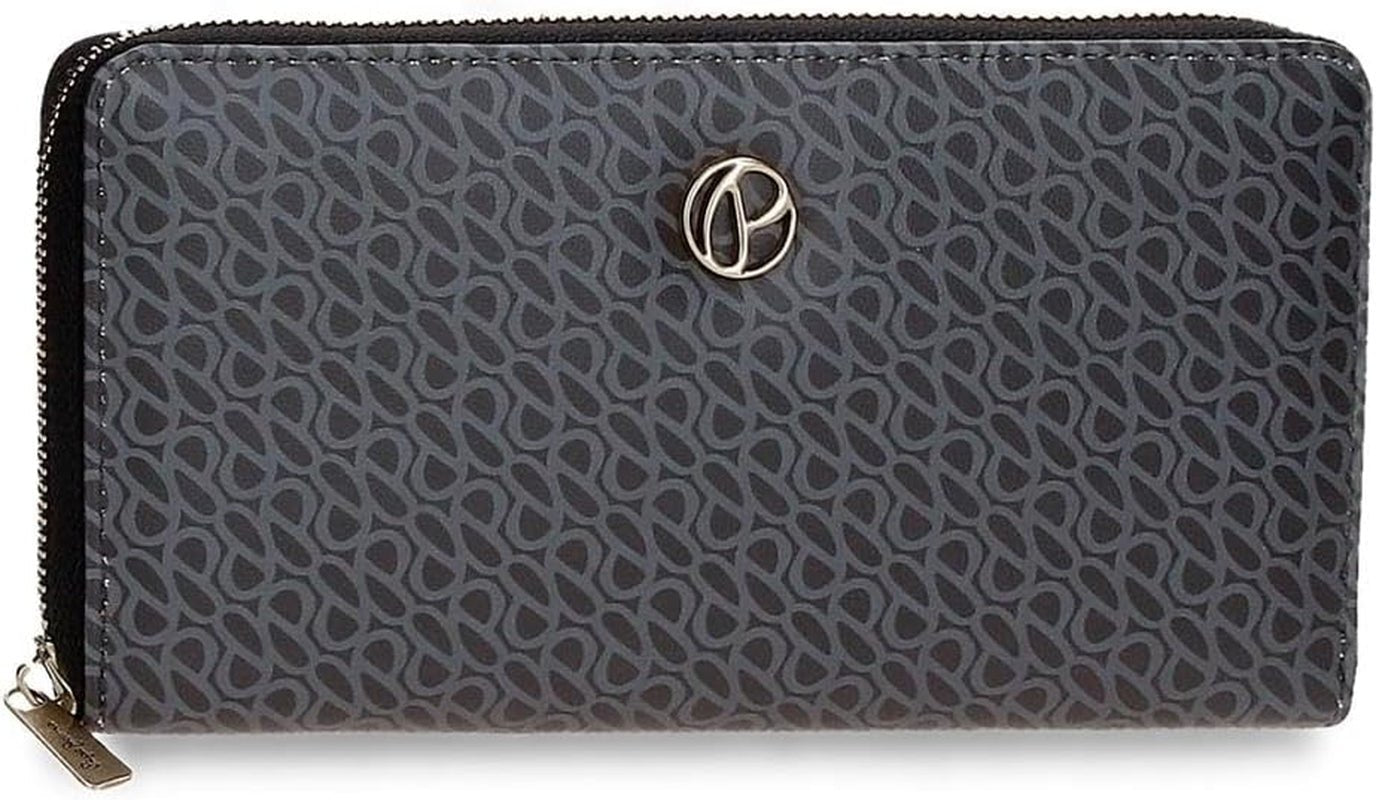 Pepe Jeans Megan Trousse de Toilette Noir 17x9x2 cm Simili Cuir, Noir, Taille Unique, Trousse de Toilette Portefeuille Femme Naty Shop Black Megan Wallet