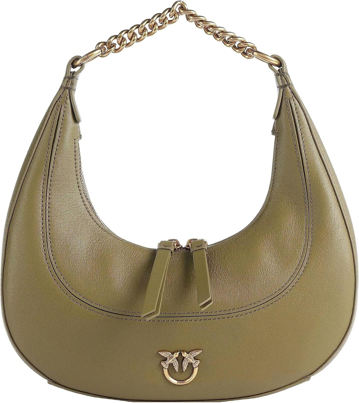 Pinko femme BRIOCHE HOBO Mini KALB MORB, V62q_Green Thread-Antique Gold Sacs Femme Naty Shop Default title