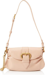 Pinko Jolene, Mini sac à bandoulière en veau cristal pour femmes, O81m_Chocolate Gold Sacs pour femmes Naty Shop Default Title