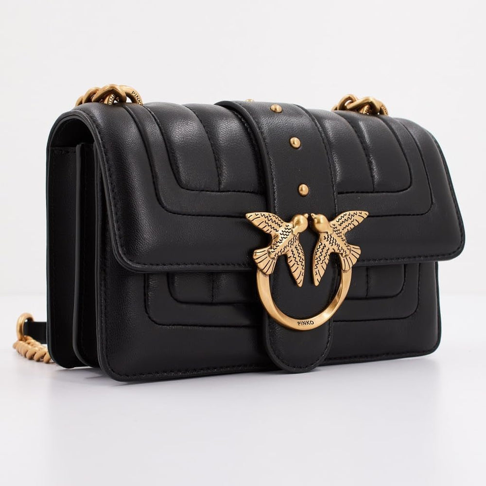 Pinko Ladies Love One Mini Cl Single Side Sheep Nappa Line Quilt Bag Sacs pour femmes Naty Shop