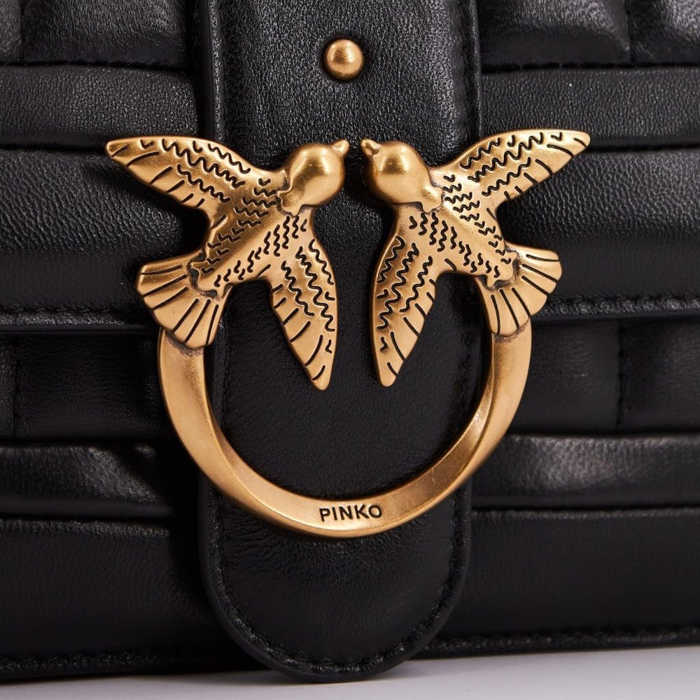 Pinko Ladies Love One Mini Cl Single Side Sheep Nappa Line Quilt Bag Sacs pour femmes Naty Shop