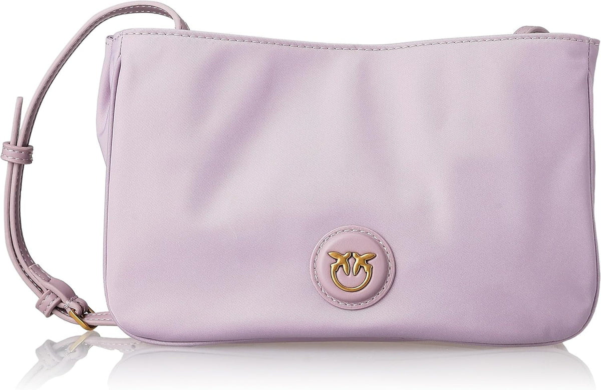 Pinko Ladies Recycled Gate Flat HORIZONTAL REPEATED Sacs pour femmes Naty Shop Y48Q_Tulipano Viola-Antique Or