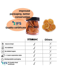 Oranges séchées pour cocktails - Fruits secs sans sucre pour cocktails, décorations, confiseries, Noël, boissons, 100% naturels Tranches d'oranges séchées sans additifs (45g) Produits déshydratés Naty Shop