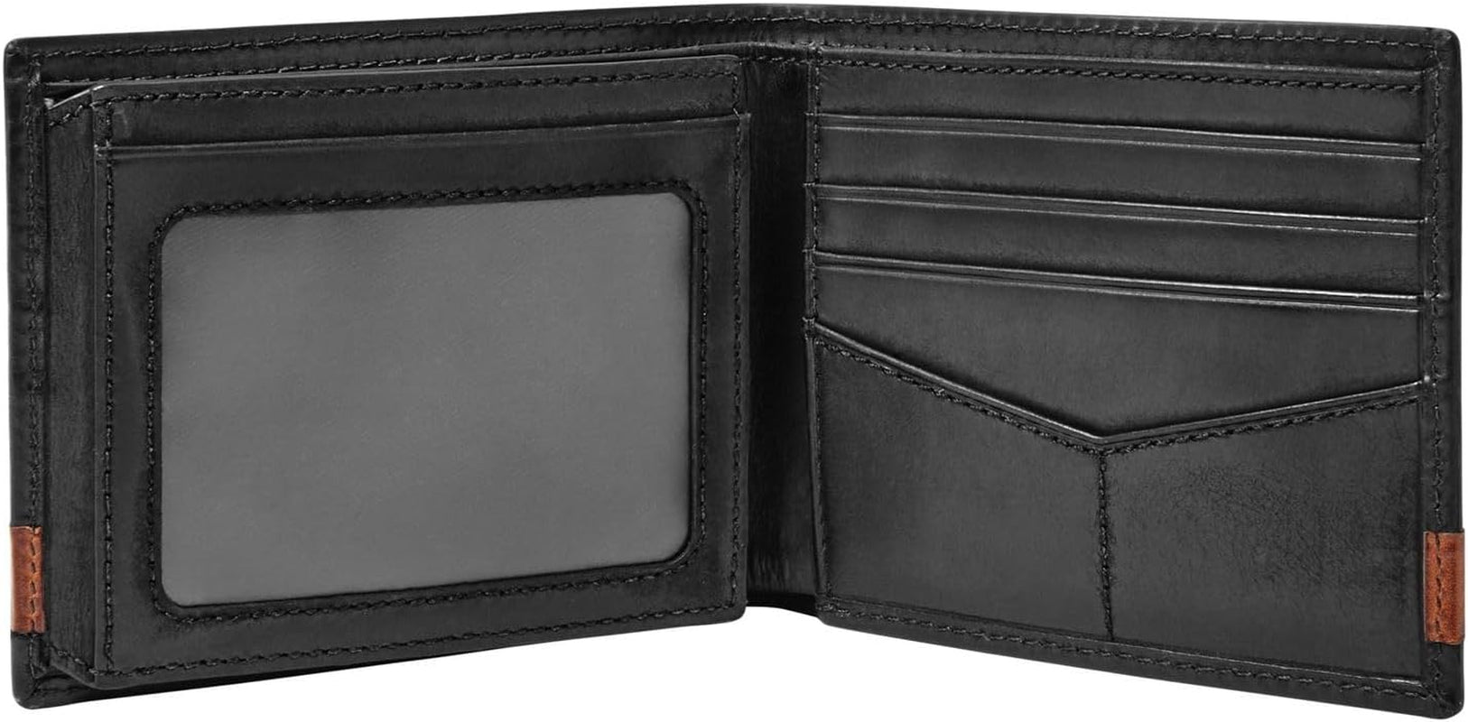 Portefeuille à deux volets en cuir Fossil Quinn pour hommes 11,5 cm L x 2 cm l x 9 cm H Portefeuille pour hommes Naty Shop