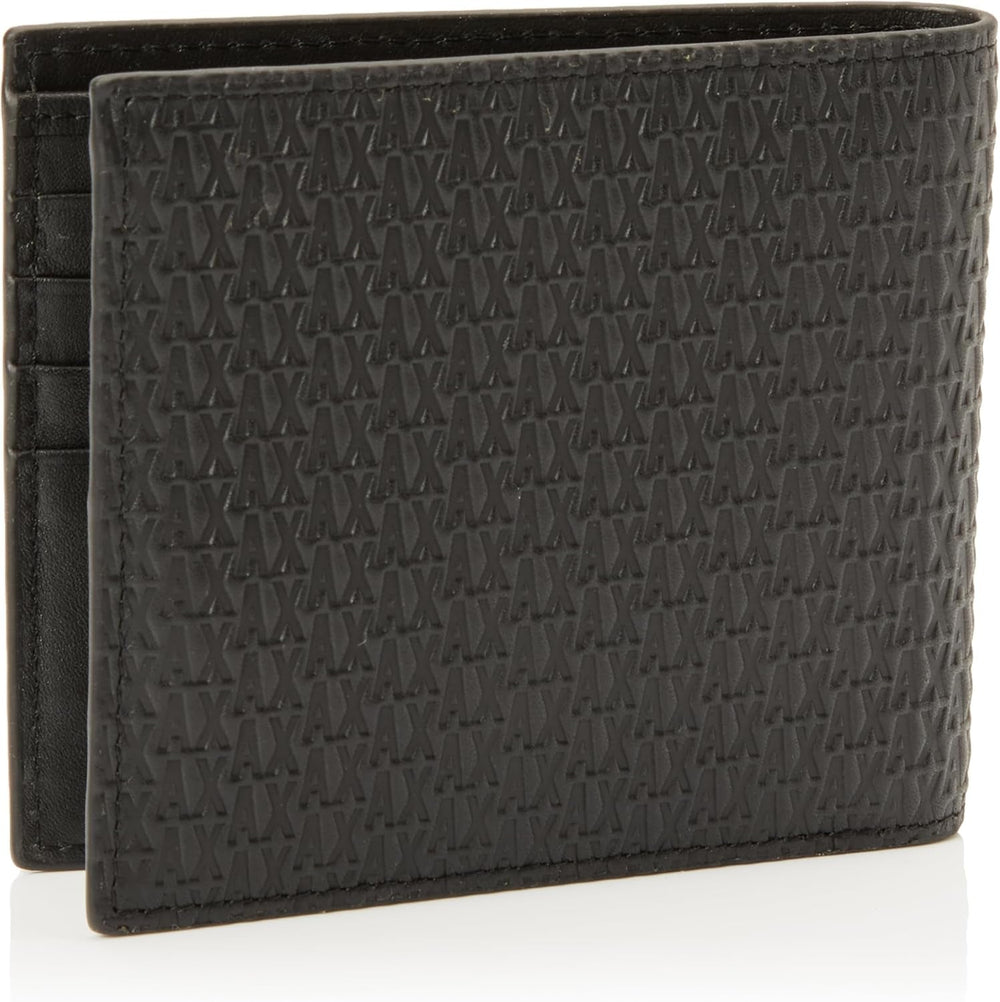 Elba, Essential, Mini portefeuille à deux volets avec logo en métal pour homme Armani Exchange Portefeuille pour homme Naty Shop