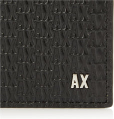 Elba, Essential, Mini portefeuille à deux volets avec logo en métal pour homme Armani Exchange Portefeuille pour homme Naty Shop