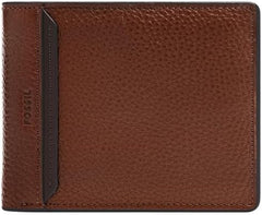 Fossil Huntington Bi-Fold Portefeuille pour hommes Naty Shop Portefeuille pour hommes Marron S