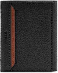 Fossil Huntington Tri-Fold Portefeuille pour hommes Naty Shop Portefeuille pour hommes Noir S