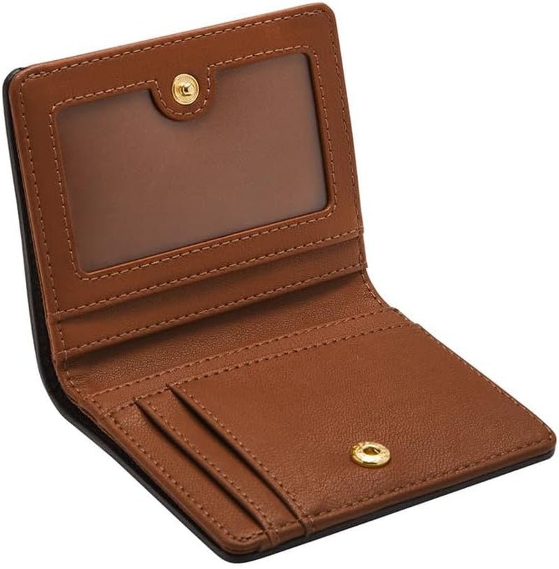 Portefeuille à deux volets Fossil Logan pour femme, marron Naty Shop Portefeuille pour femme