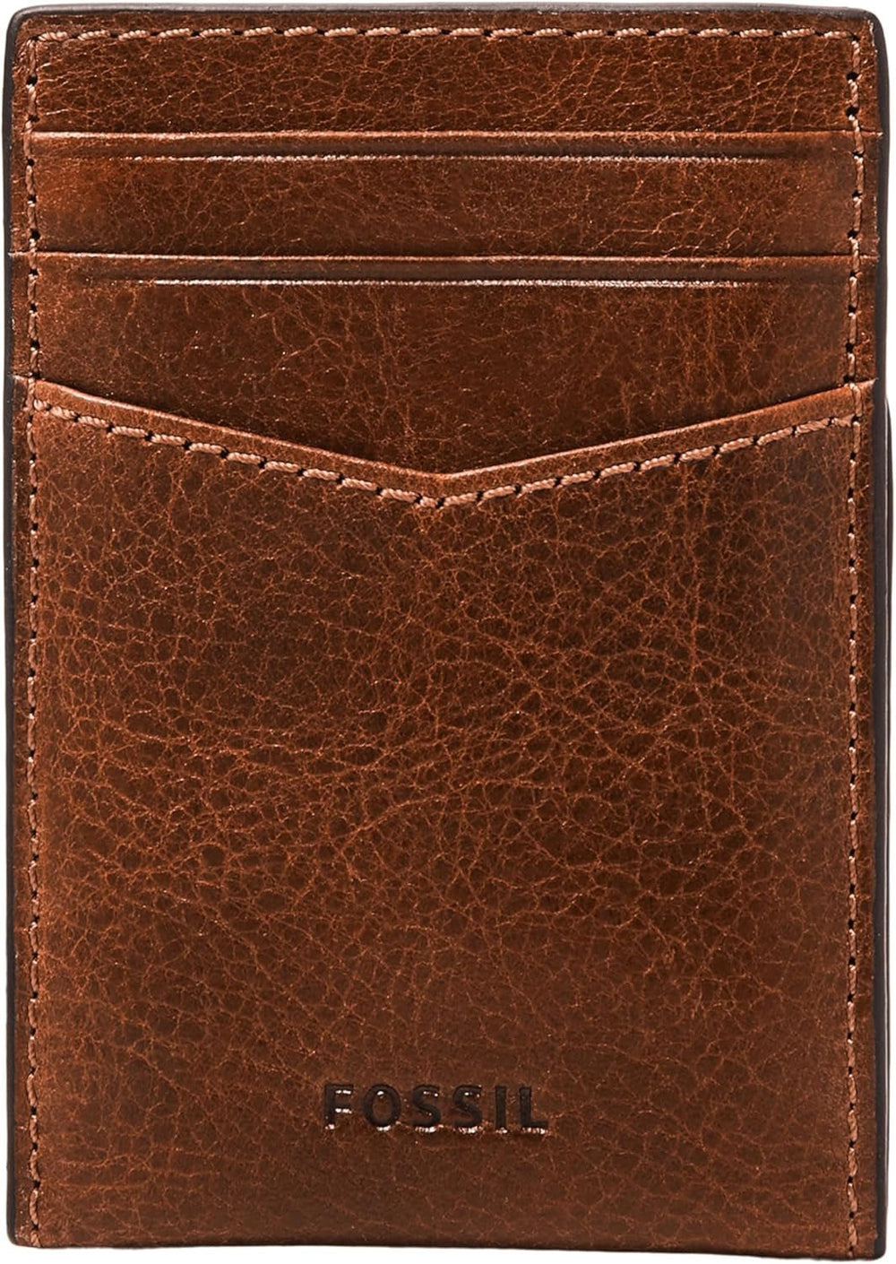 Fossil Portefeuille pour cartes en cuir Andrew pour hommes Cognac 7,2 cm L x 0,5 cm L x 10 cm H ML4173222 Portefeuille pour hommes Naty Shop Titre par défaut