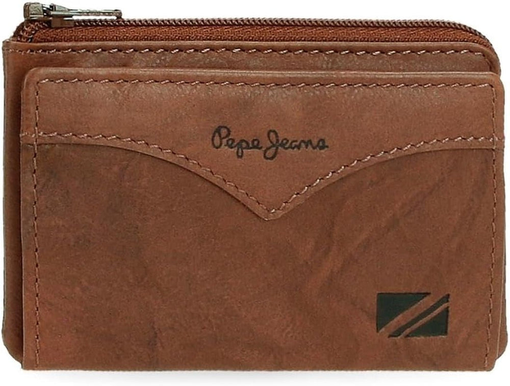 Portefeuille veste Pepe Jeans avec porte-cartes, taille unique Portefeuille homme Naty Shop Marron