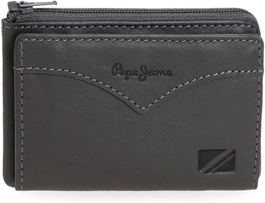 Portefeuille veste Pepe Jeans avec porte-cartes, taille unique Portefeuille homme Naty Shop Gris