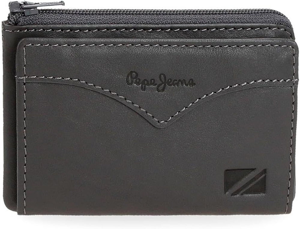 Portefeuille veste Pepe Jeans avec porte-cartes, taille unique Portefeuille homme Naty Shop Gris