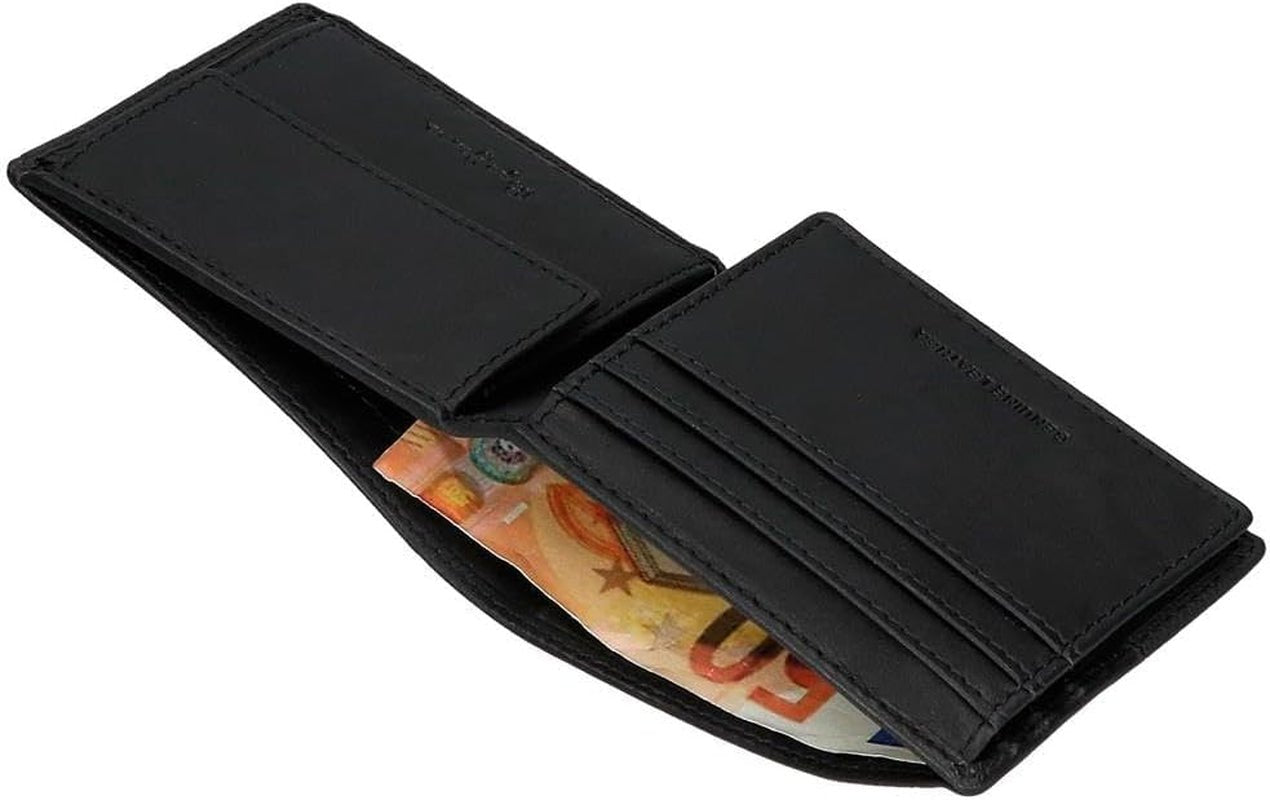 Pepe Jeans Portefeuille Double Horizontal avec Compartiment à Monnaie, Noir, 11 x 8 x 1 cm, Cuir, Protégé RFID, Homme, Portefeuille Horizontal avec Compartiment à Monnaie Portefeuille Homme Naty Shop