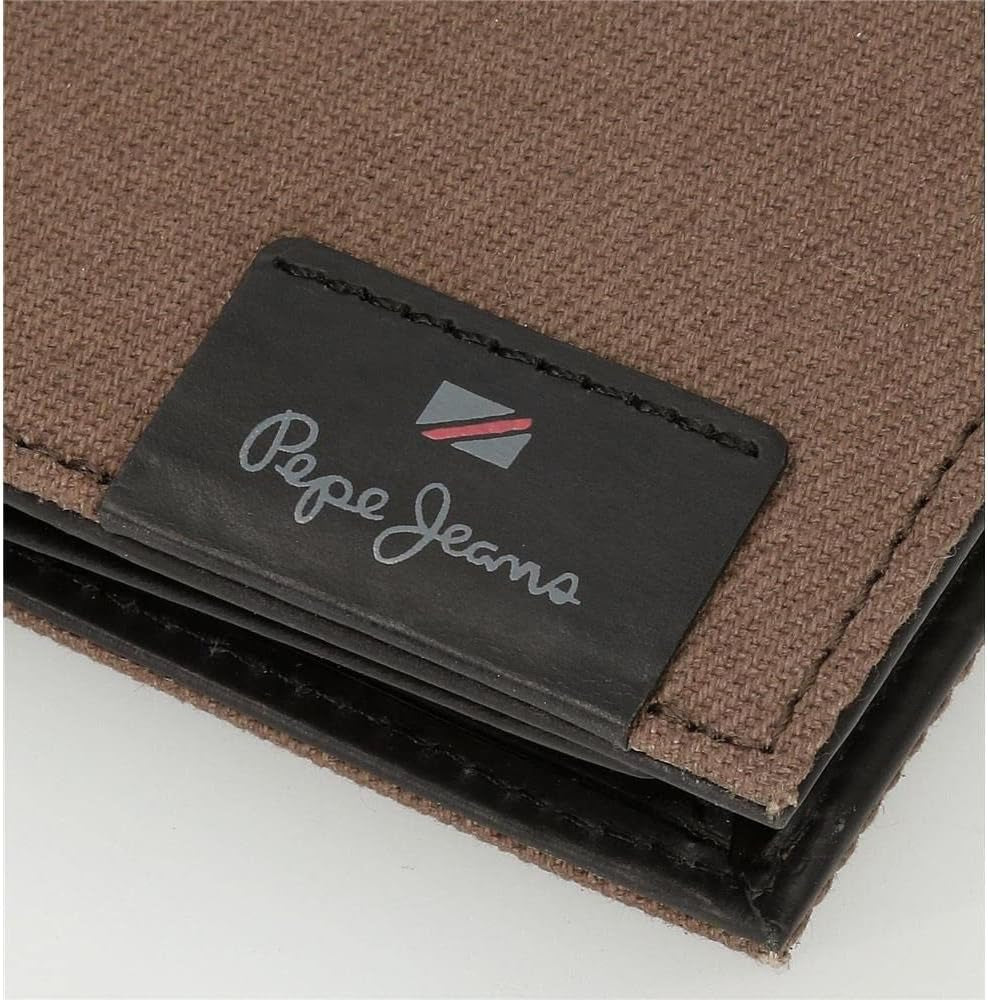 Portefeuille horizontal Pepe Jeans Hilltop avec fermeture à clic, unique Portefeuille homme Naty Shop