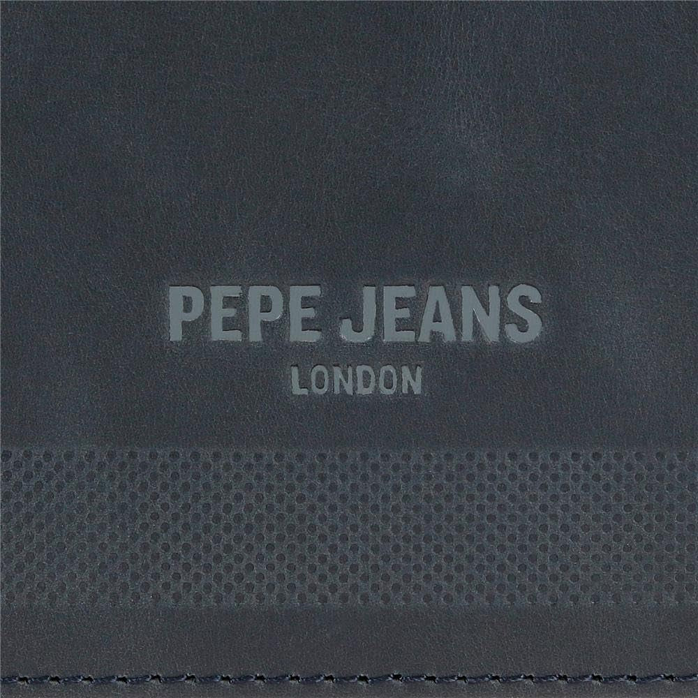 Pepe Jeans Portefeuille Homme Bleu 11,5 x 8 x 1 cm Portefeuille en Cuir Protégé RFID avec Poche à Monnaie Portefeuille Homme Naty Shop