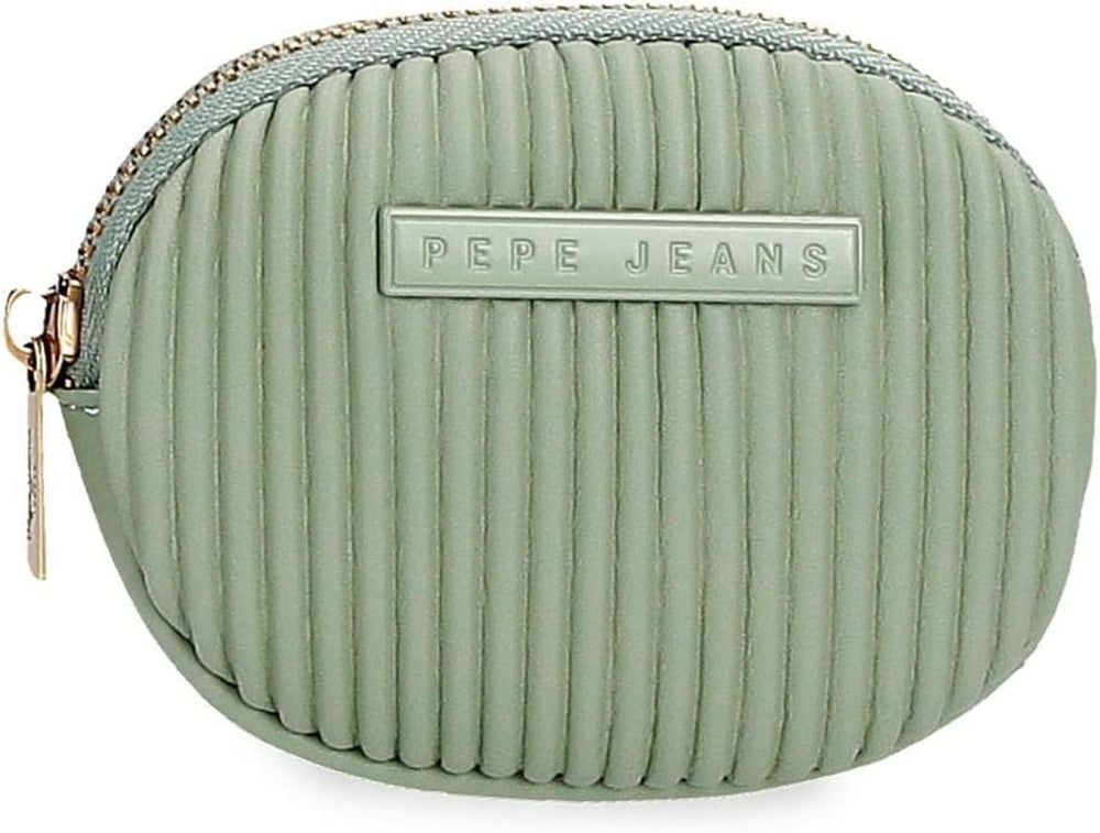 Portofel Pepe Jeans Aurora trei compartimente negru 17.5 x 9.5 x 2 cm piele artificială Portofel Femei Naty Shop Verde Geantă mică