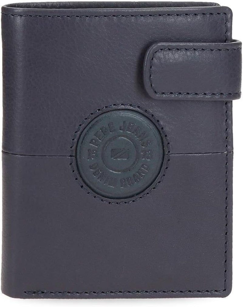 Portefeuilles et porte-monnaie en cuir de vache Pepe Jeans Cracker, noir, marron, vert, différentes tailles, portefeuille pour hommes Naty Shop Brown Click Wallet