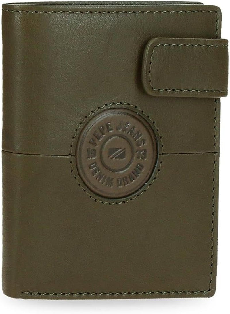 Pepe Jeans Cracker Cowhide Portefeuilles et porte-monnaie Noir Marron Vert Différentes tailles Naty Shop Portefeuille pour homme Vert Click Wallet