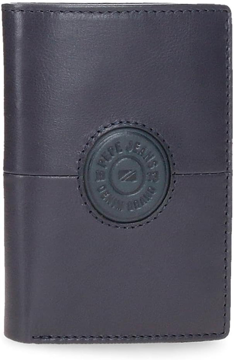 Portefeuilles et porte-monnaie en cuir de vache Pepe Jeans Cracker, noir, marron, vert, différentes tailles, portefeuille pour hommes Naty Shop, portefeuille vertical marron