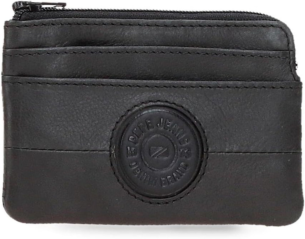 Portefeuilles et porte-monnaie Pepe Jeans Cracker en cuir de vache, noir, marron, vert, différentes tailles - Naty Shop