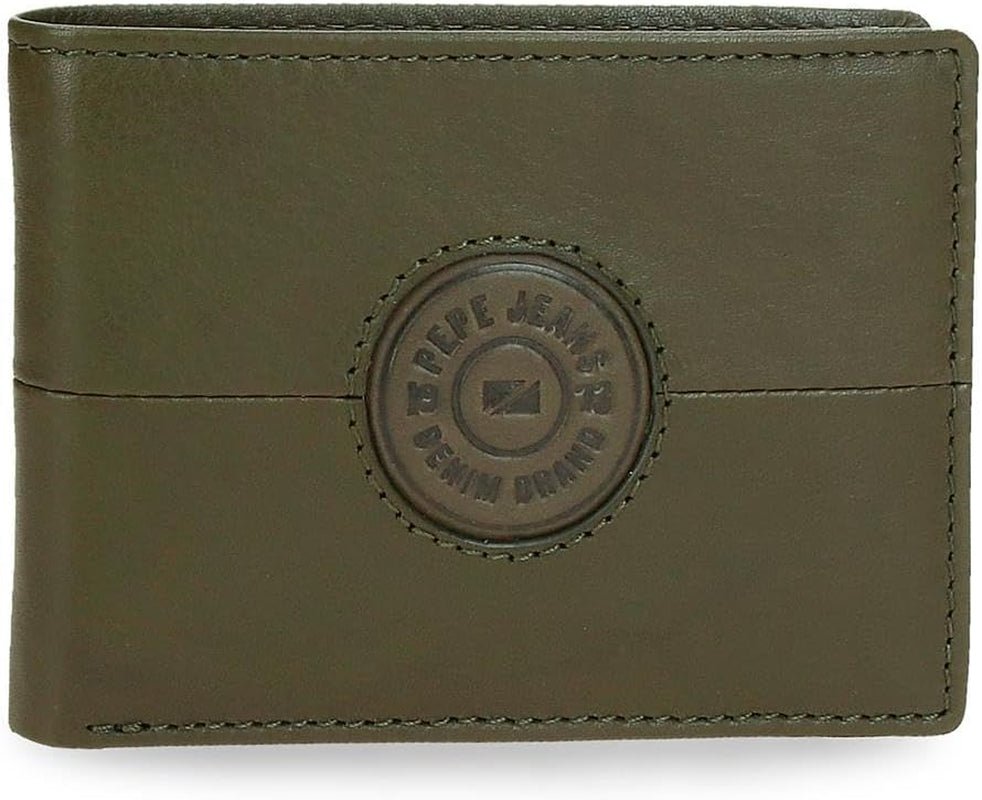 Portefeuilles et porte-monnaie Pepe Jeans Cracker en cuir de vache, noir, marron, vert, différentes tailles - Naty Shop