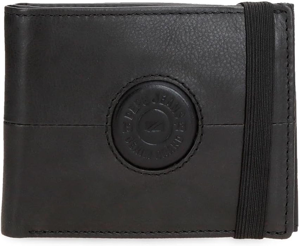 Portefeuilles et porte-monnaie Pepe Jeans Cracker en cuir de vache, noir, marron, vert, différentes tailles - Naty Shop