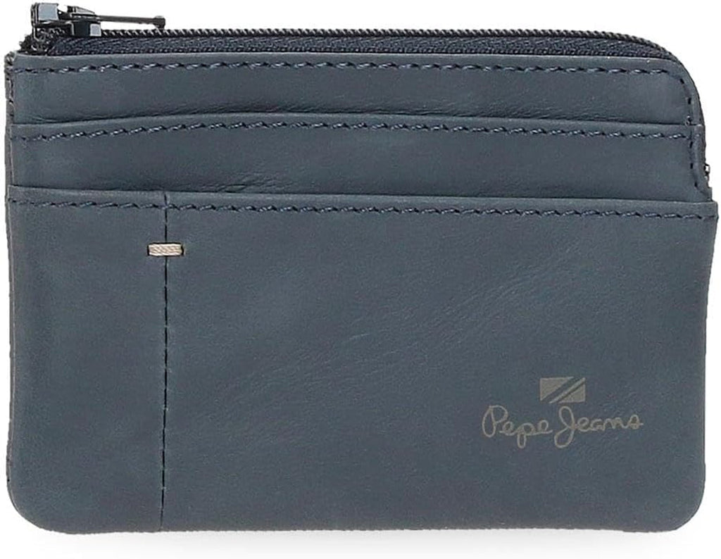 Portofele și poșete Pepe Jeans Staple din piele de vacă, negru, maro, albastru marin, diferite mărimi Portofel Barbati Naty Shop Marină Poșeta