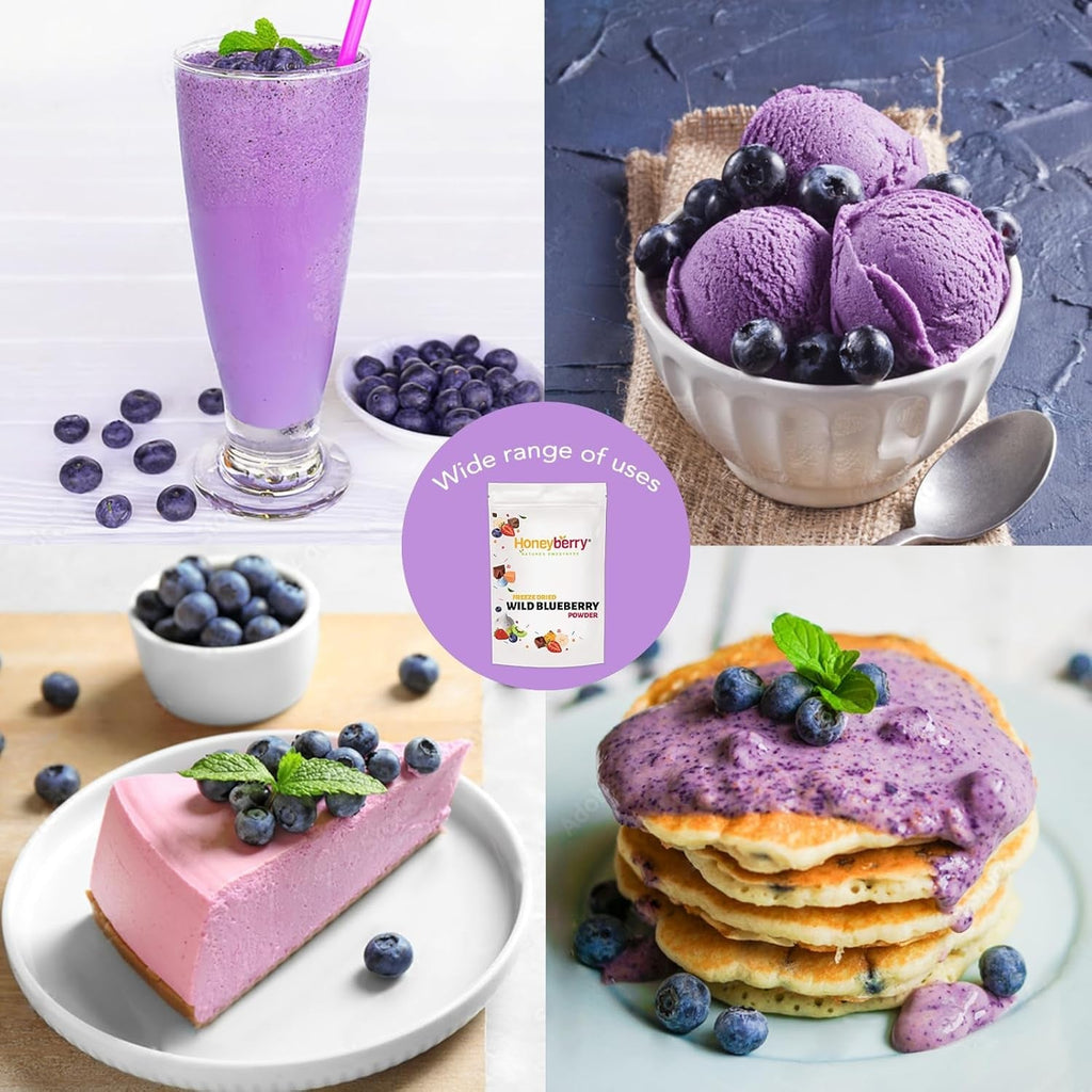 Pulbere de afine sălbatice liofilizate 100g - Pulbere de fructe liofilizate - Pulbere de afine liofilizate pentru coacere, smoothie și muesli - Pulbere naturală de afine fără aditivi Produse deshidratate Magazinul meu