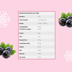 Poudre de cassis lyophilisée 100g - Poudre de fruits lyophilisés - Poudre de cassis pour smoothies et pâtisserie - Poudre de cassis naturelle sans additifs Produits déshydratés Naty Shop