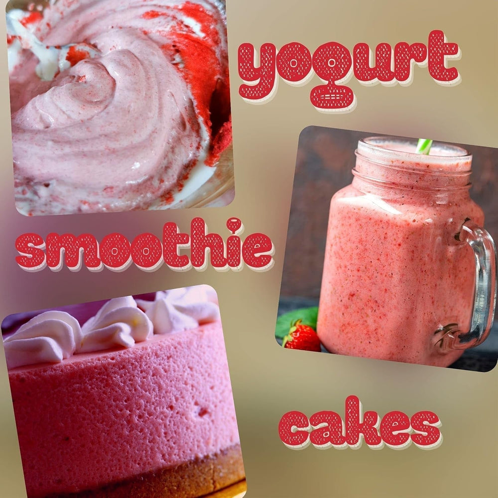 Poudre de fruits lyophilisés Poudre de fraise | Poudre de fraise lyophilisée Poudre de fraise | Poudre de fraise Smoothie Pudding aux fraises Fruits secs (100g) Produits déshydratés Naty Shop