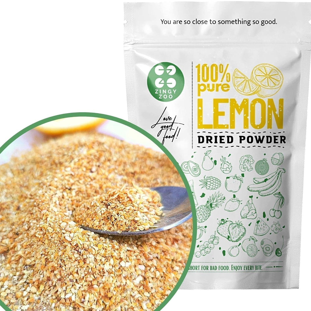 Pulbere de lămâie uscată din lămâi întregi | 100% fructe uscate naturale de calitate alimentară | Pulbere de fructe pure din coajă de lămâie | Lămâi uscate | Fructe uscate (pulbere grosieră) Produse deshidratate Naty Shop Pulbere grosieră