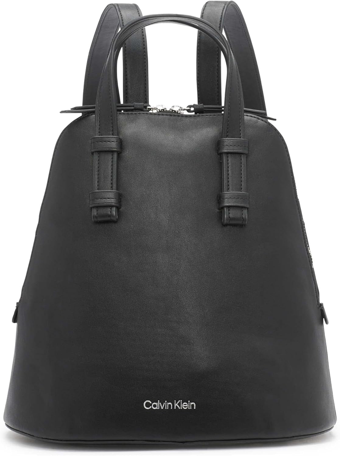 Calvin Klein Zina Sac à dos zippé pour femme Naty Shop Noir/argenté Taille unique