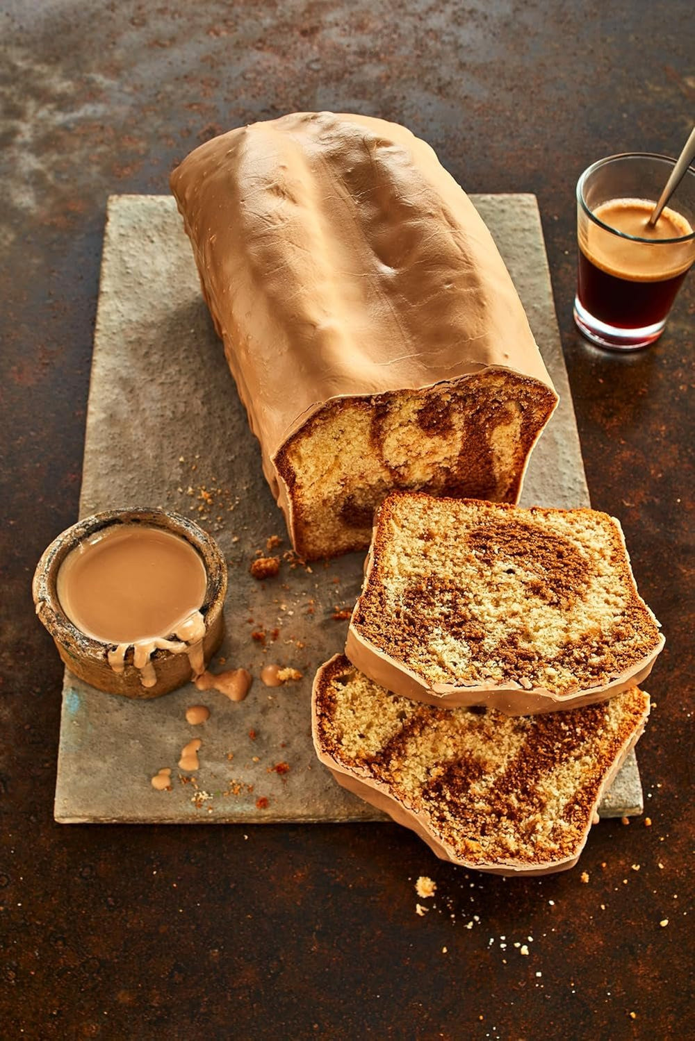 RUF Cake Glaze Noisette, 100g en sachet, passe au micro-ondes, pour glacer les gâteaux aux noix, pralines et crèmes anglaises, sans gluten (paquet de 4) Naty Shop Pâte à sucre