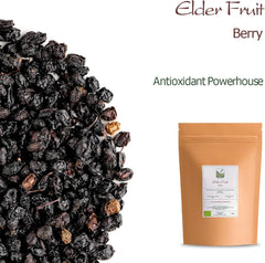 Sureau noir bio - baies de sambucus entières - sureau Produits déshydratés Naty Shop