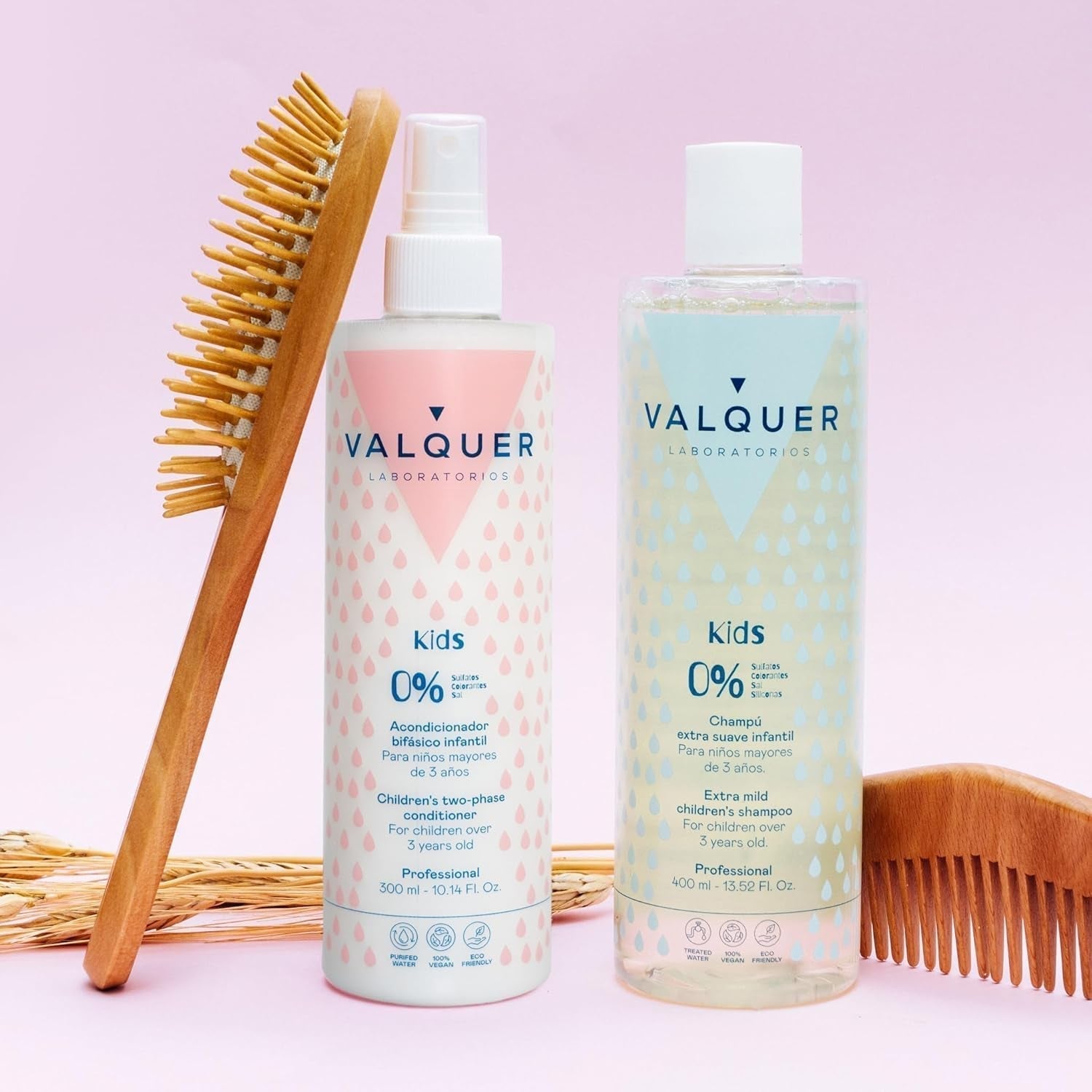 Shampoing et après-shampooing enfant Valquer sans silicones, sans sulfates, pour enfants Enfants - Bains et Soin Naty Shop