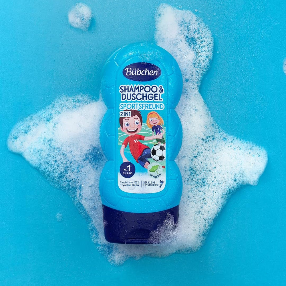 Buebchen Sportsfreund 2en1 shampooing et gel douche, 230 ml Enfants - Bain et Soin Naty Shop