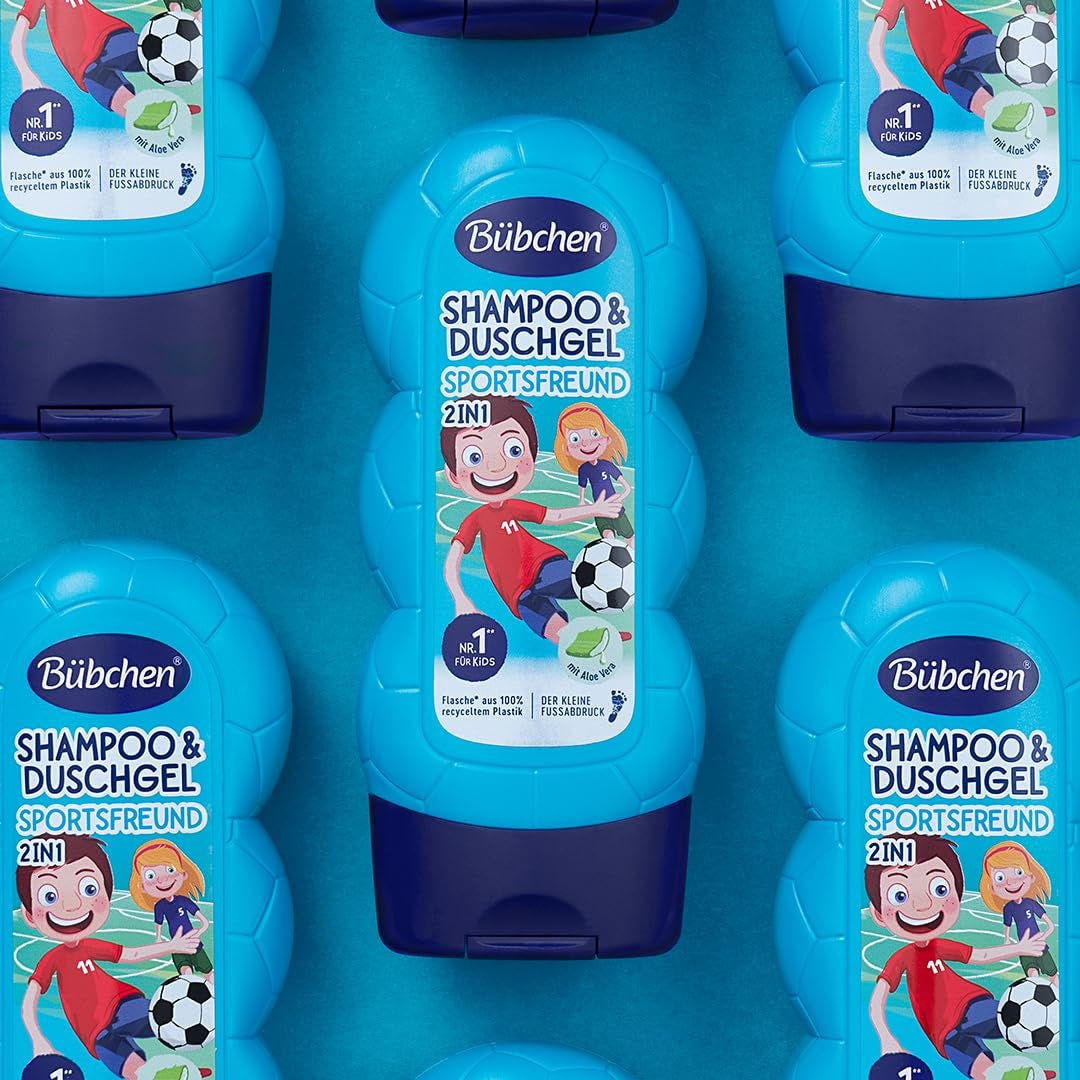 Buebchen Sportsfreund 2en1 shampooing et gel douche, 230 ml Enfants - Bain et Soin Naty Shop