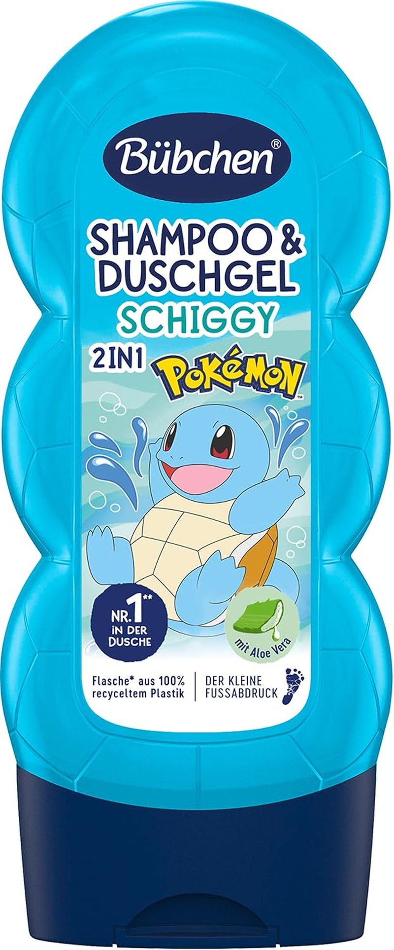 Shampoing et gel douche pour enfants, Pokémon Schiggy Edition, 230 ml (pack de 5) Enfants - Bain et soin Naty Shop 230 Ml (1 pack)