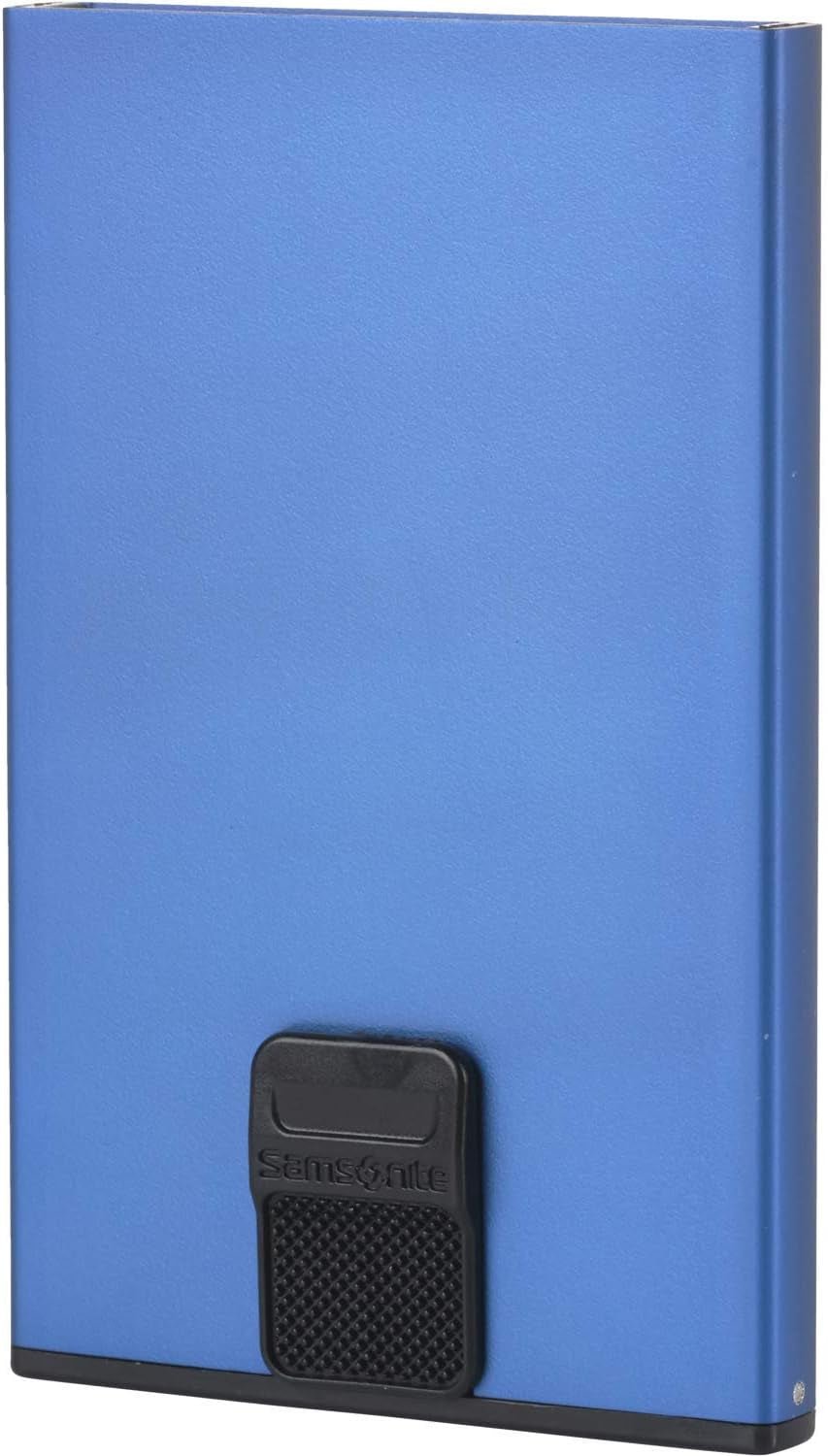 Samsonite Alu Fit SLG - Geantă pentru carduri, 10,2 cm, albastru (True Blue) Portofel Barbati Naty Shop Albastru adevărat