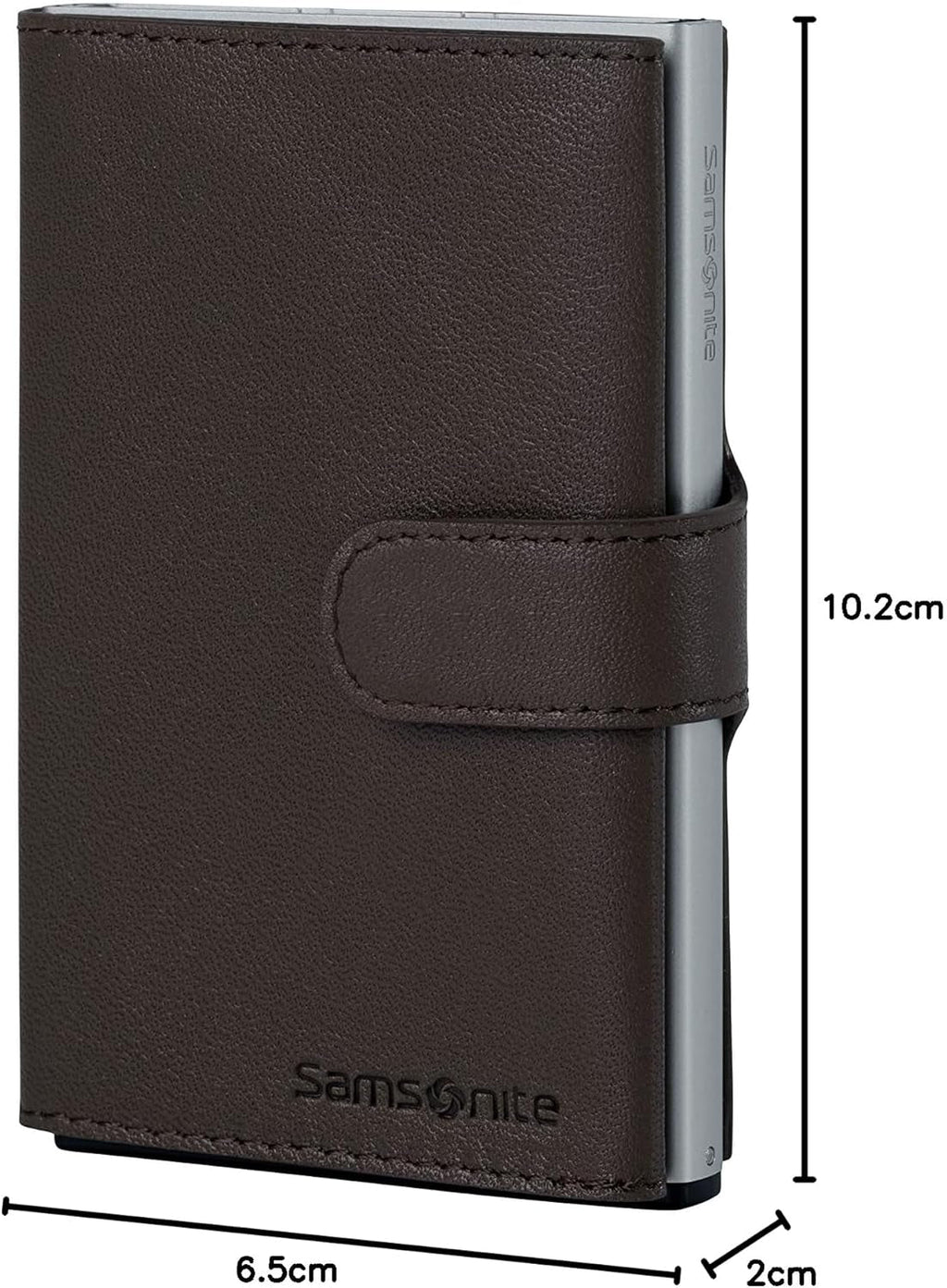 Samsonite Alu Fit SLG - Portofel, 10,2 cm, maro (maro închis) Portofel Barbati Naty Shop