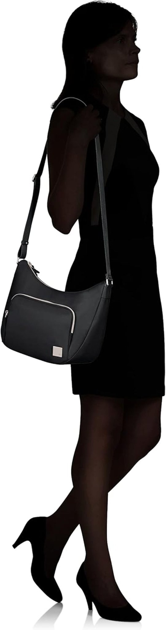 Samsonite Essentially Karissa - Sac bandoulière M, 36 cm, noir (Black) Sacs Femme Naty Shop
