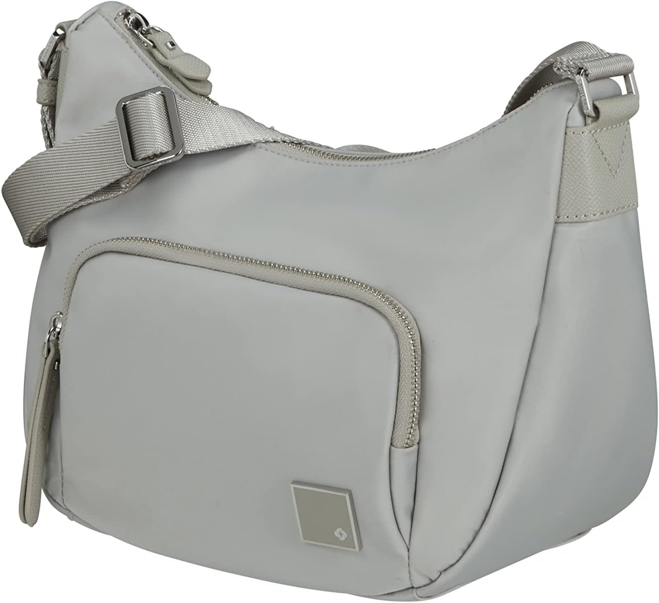 Samsonite Essentially Karissa - Sac bandoulière M, 36 cm, noir (Black) Sacs Femme Naty Shop Gris (Dove Grey) Sac bandoulière S