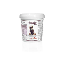Saracino Chocolat à modeler blanc Pour la décoration et le modelage 1 Kg Made In Italy Pâte à sucre Naty Shop Brown